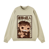 Lightweight Oversize Crewneck Sweatshirt - ATTACK TITAN