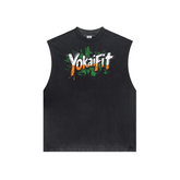 Washed Crew Neck Tank Top - CIV YOKAIFIT