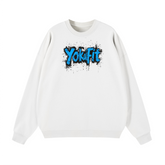 Lightweight Oversized Crewneck Sweatshirt - BLUE YOKAIFIT