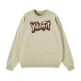 Lightweight Oversize Crewneck Sweatshirt - BROWN YOKAIFIT