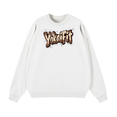 Lightweight Oversize Crewneck Sweatshirt - BROWN YOKAIFIT