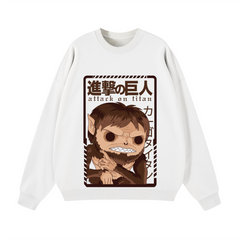 Lightweight Oversize Crewneck Sweatshirt - ATTACK TITAN