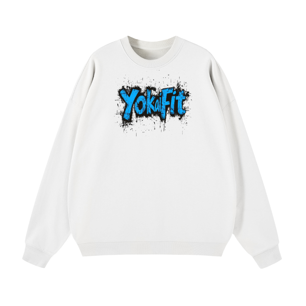 Lightweight Oversized Crewneck Sweatshirt - BLUE YOKAIFIT