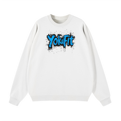 Lightweight Oversized Crewneck Sweatshirt - BLUE YOKAIFIT